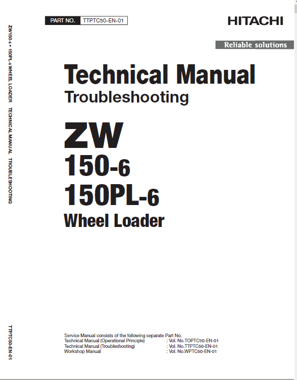 Hitachi ZW150-6 Wheel Loader Service Repair Manual Workshop Guide