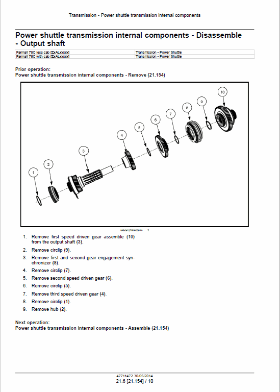 Case Farmall 75C Efficient Power Tractor Service Manual Workshop Guide