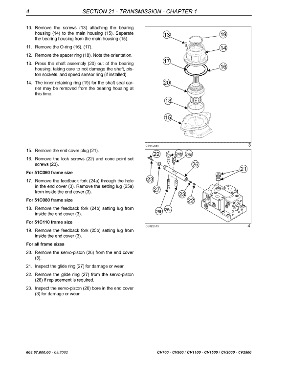 New Holland CV1500, CV2000, CV2500 Compactor Service Manual Workshop Guide