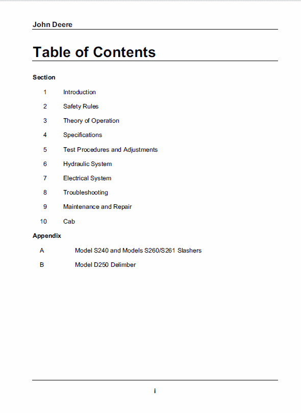 John Deere 335, 435 Log Loader Repair Technical Manual (TM1875) Workshop Guide
