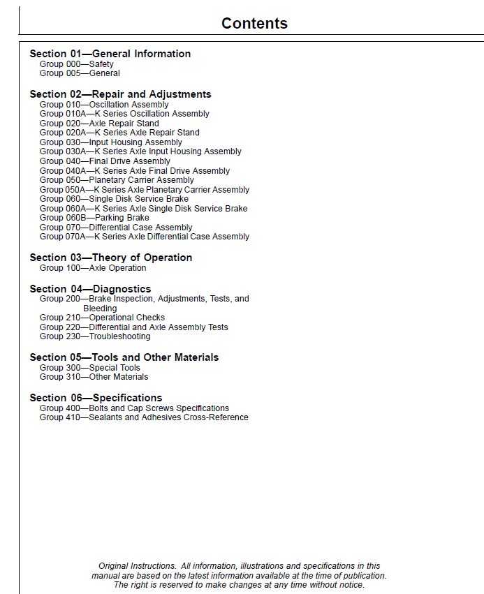 John Deere TeamMate II 1600 Series Inboard Planetary Axles Component Technical Manual (CTM138719) Workshop Guide