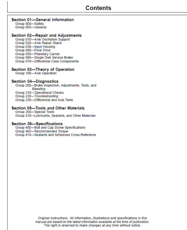 John Deere TeamMate V 1400 Series Inboard Planetary Axles Component Technical Manual (CTM143819) Workshop Guide