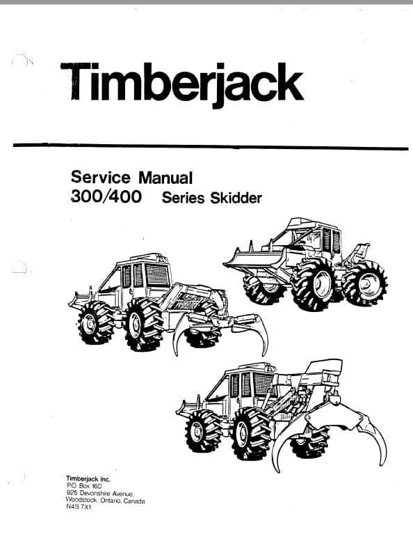 Timberjack 380, 480, 480 Skidders Repair Technical Manual (F276794) Workshop Guide