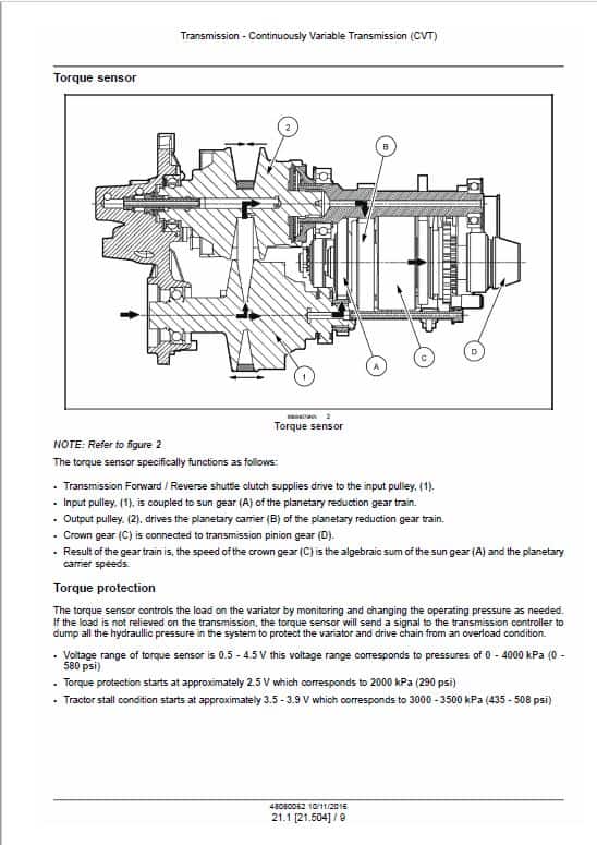 Case Farmall 40B CVT, 45B CVT, 50B CVT Tractor Service Manual Workshop Guide