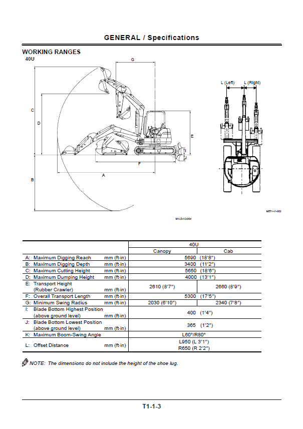 Hitachi ZX40U, ZX50U Excavator Technical Repair Manual
