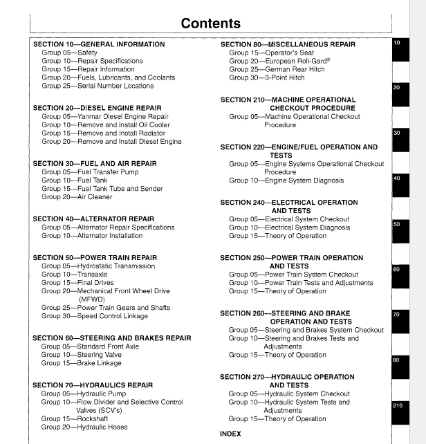 John Deere 655, 755, 855, 955, 756 and 856 Compact Tractors (TM1360) Workshop Guide