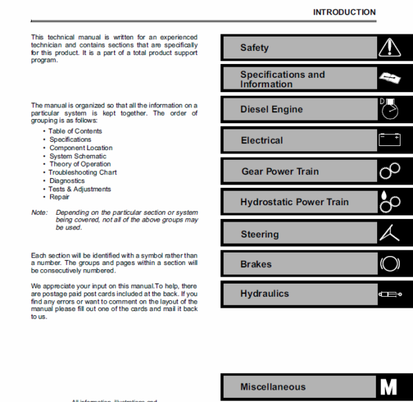 John Deere 4100 Compact Utility Tractors Technical Manual (TM1630) Workshop Guide
