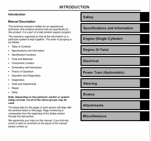 John Deere X110, X120, X140 Tractors Technical Manual (TM2373) Workshop Guide