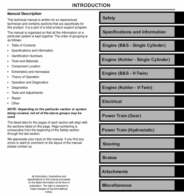 John Deere L100, L108, L110, L111, L118, L120, L130 Tractor Technical Manual Workshop Guide