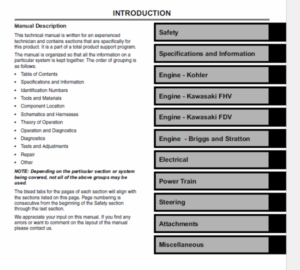 John Deere LX255, LX266, LX277, LX277AWS, LX279, LX288 Technical Manual (TM1754) Workshop Guide