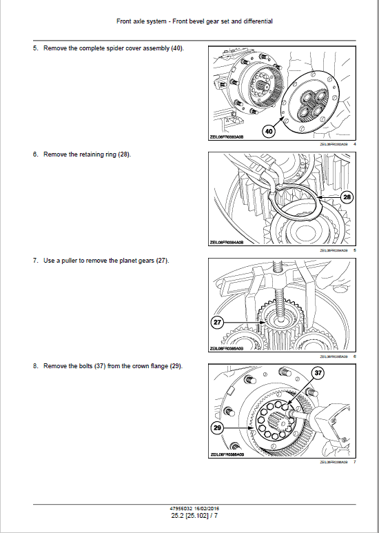 New Holland FR480, FR550, FR650, FR780, FR850, FR850 Forage Harvester Service Manual Workshop Guide