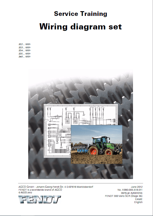 Fendt 309, 310, 311, 312, 313 Vario SCR (3b) Tractors Workshop Repair Manual Workshop Guide