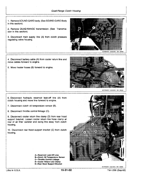 John Deere 4650, 4850 Tractors Repair Technical Manual Workshop Guide