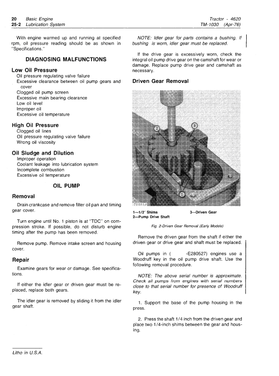 John Deere 4620 Tractor Repair Technical Manual Workshop Guide