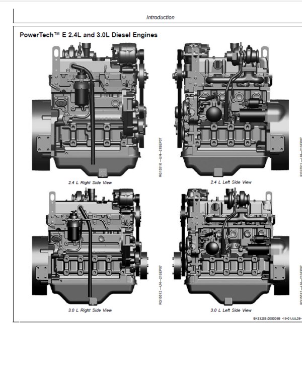 John Deere PowerTech E 2.4L, 3.0L Diesel Engines Repair Manual (CTM101019) Workshop Guide