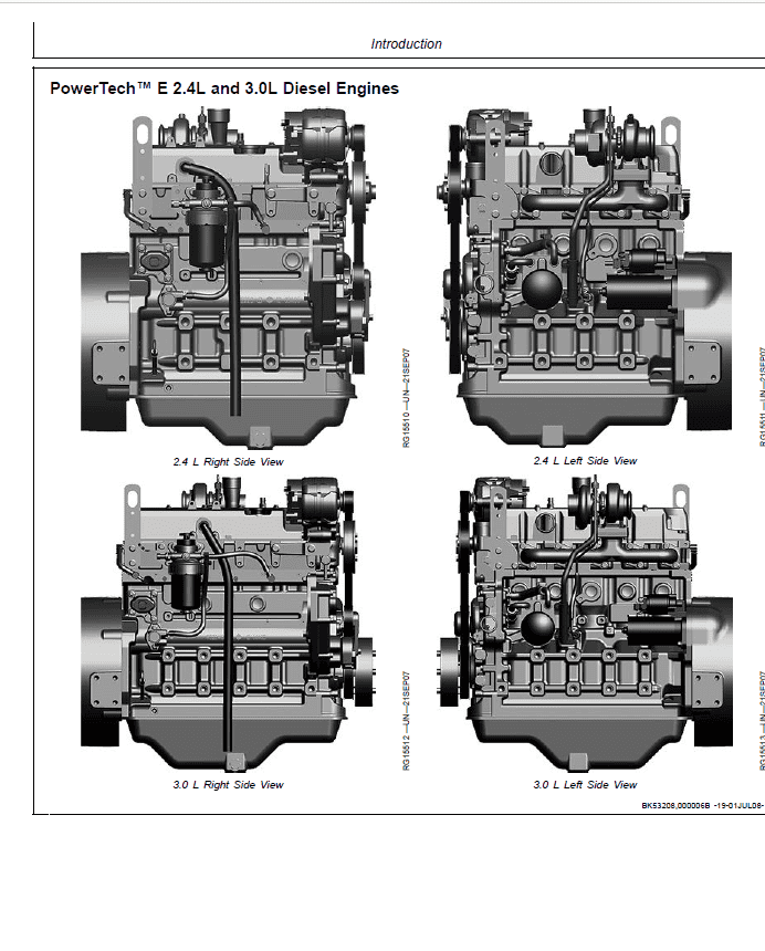 John Deere PowerTech E 2.4L, 3.0L Diesel Engines Repair Manual (CTM101019) Workshop Guide