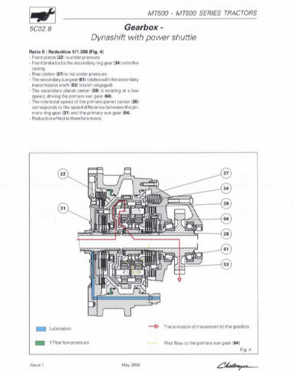 Challenger MT535, MT545, MT565 Tractor Workshop Manual Workshop Guide