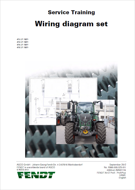 Fendt 512, 513, 514, 516 Vario SCR (3b) Tractors Workshop Repair Manual Workshop Guide