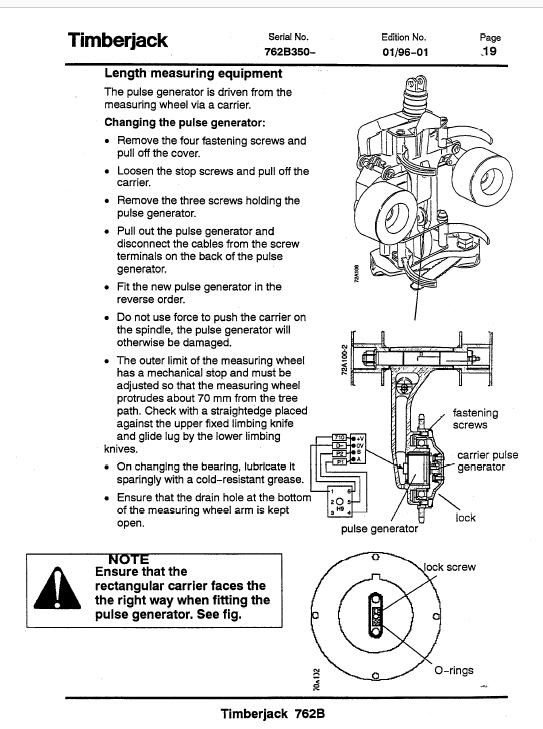 Timberjack 762B Harvester Head Service Repair Manual (762B350 and Up) Workshop Guide