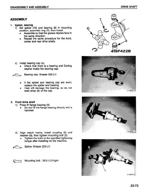 Komatsu WA250-1, WA250-1LC Wheel Loader Service Manual Workshop Guide