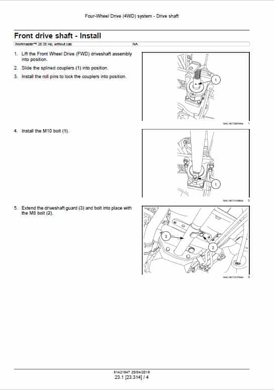 New Holland Workmaster 25 Tractor Repair Service Manual Workshop Guide