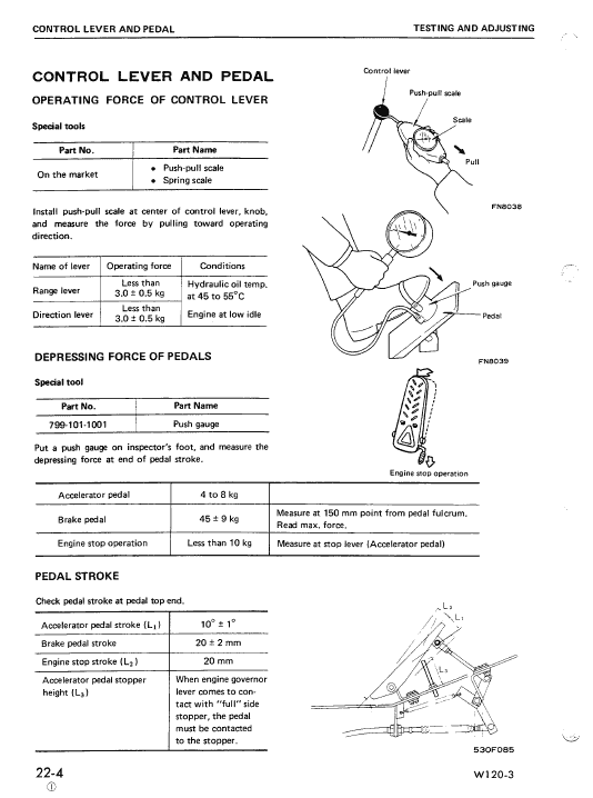 Komatsu W120-3 Wheel Loader Service Manual Workshop Guide