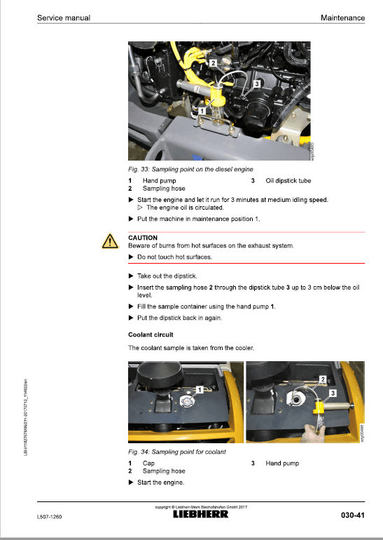 Liebherr L507 Type 1260 Wheel Loader Service Manual