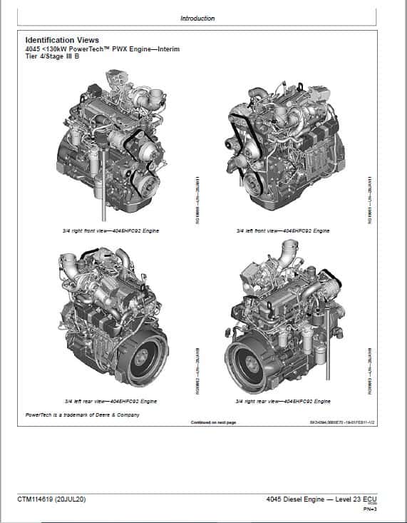 John Deere PowerTech 4045 Engine Level 23 ECU Component Technical Manual (CTM114619) Workshop Guide