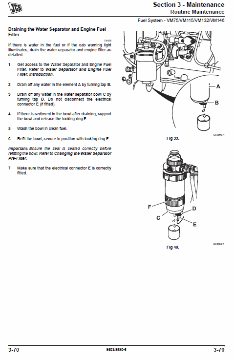 JCB Vibromax VM46D, VM75D, VM115D, VM132D, VM146D, VM166D, VM200D Tier 3 Manual Workshop Guide