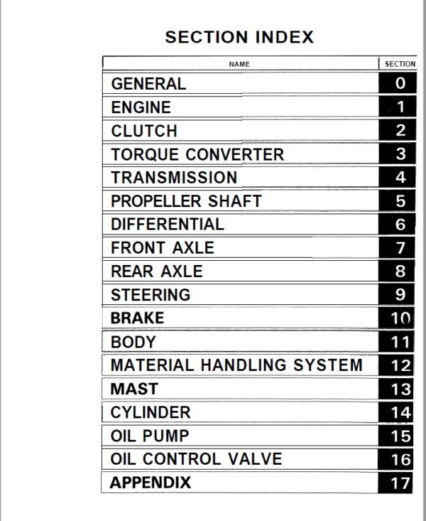 Toyota 6FD10, 6FD14, 6FD15, 6FD18, 6FD20 Forklift Service Repair Manual