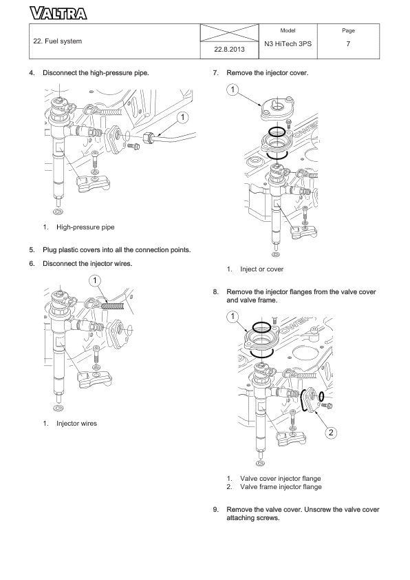 Valtra N103H3, N113H3, N123H3, N143H3 Tractor Service Repair Manual Workshop Guide