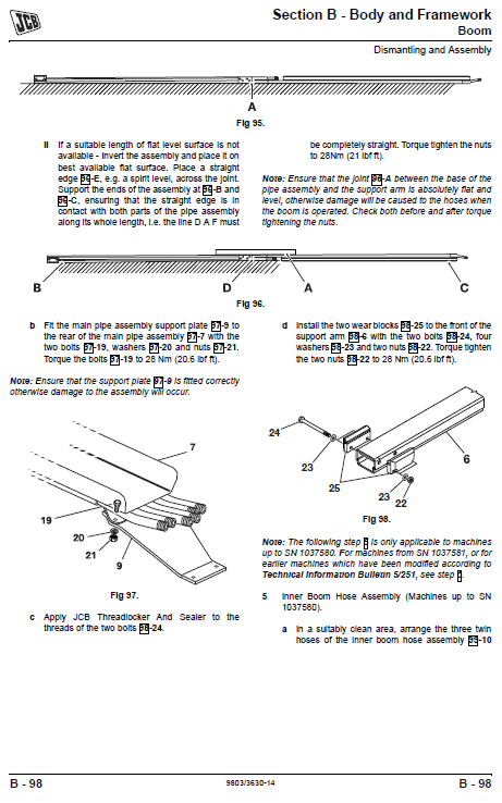 JCB Telescopic Handlers Loadalls 530-70 – 540-170 Series Service Manual Workshop Guide