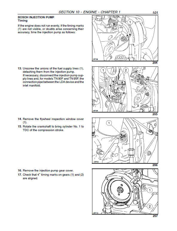 New Holland TN80F, TN90F, TN95F Tractor Service Manual Workshop Guide