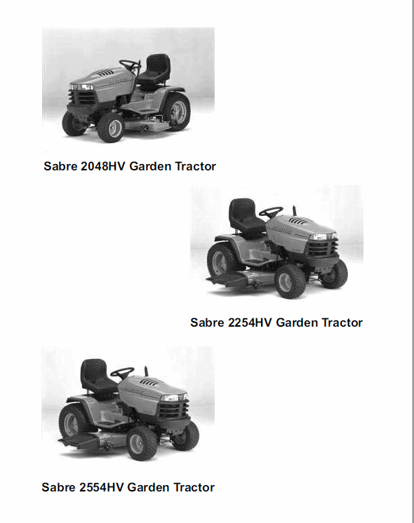 John Deere 2048HV, 2254HV, 2554HV Sabre Tractors Technical  Manual Workshop Guide