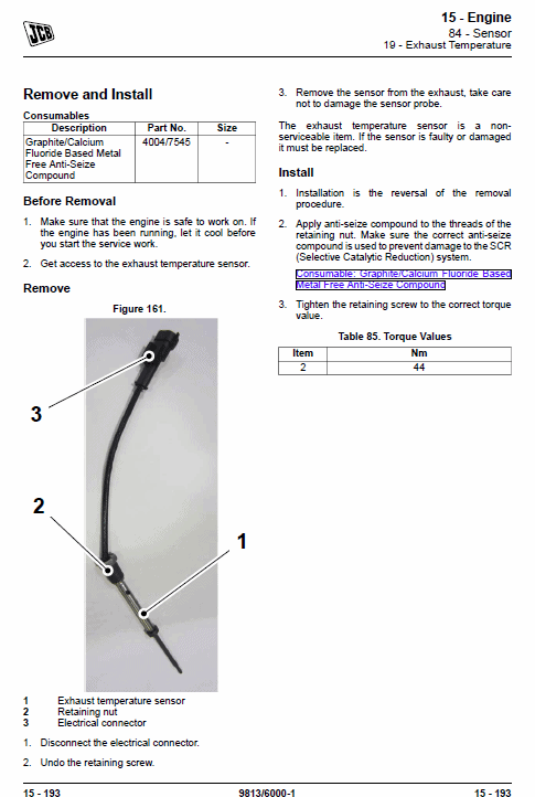 JCB 526-56 Loadall Telescopic Handlers Service Manual Workshop Guide