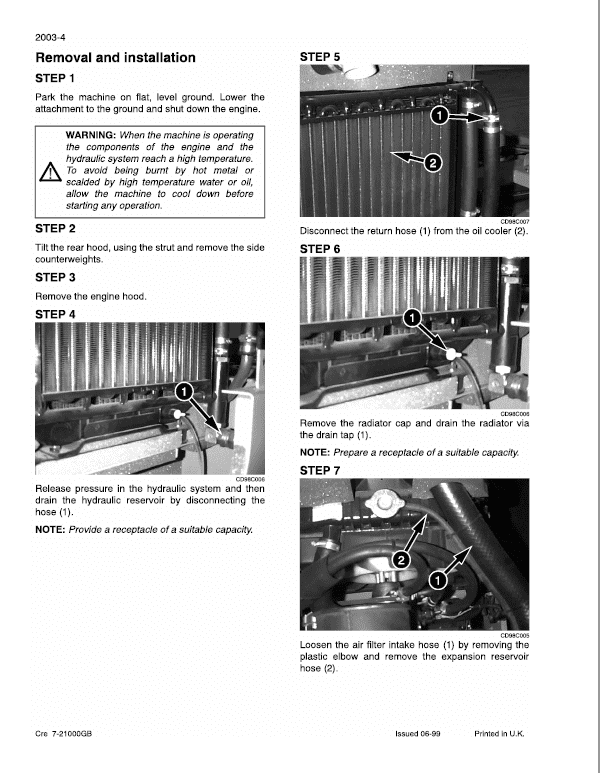 Case CX31, CX36 Excavator Service Manual Workshop Guide