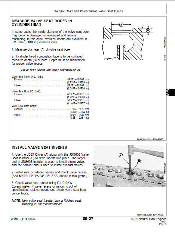 John Deere 6076 Natural Gas Engines (S.N after 500000 – ) Technical Manual (CTM82) Workshop Guide