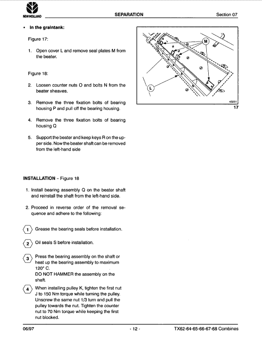 New Holland HW345, HW365 Self-Propelled Windrowers Service Manual Workshop Guide