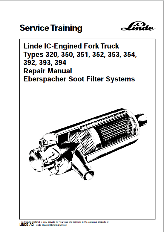 Linde H100, H120, H136, H150, H160 Forklift 354 Series Repair Service Manual Workshop Guide