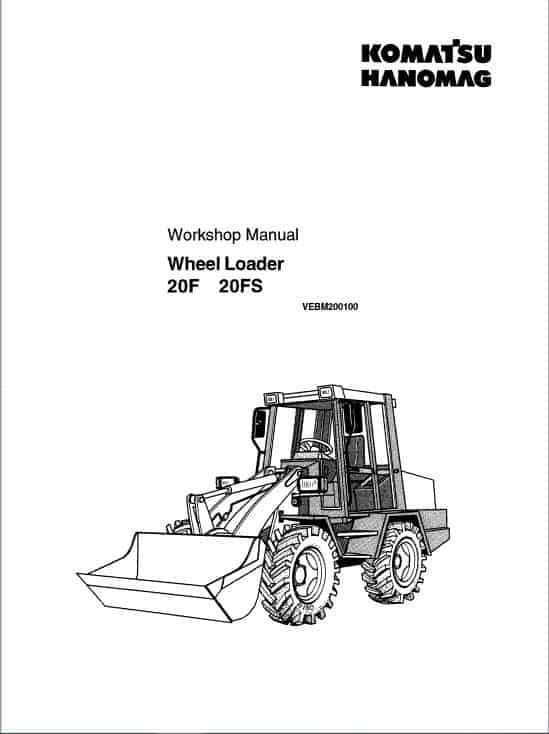 Komatsu 20F, 20FS Wheel Loader Service Manual Workshop Guide