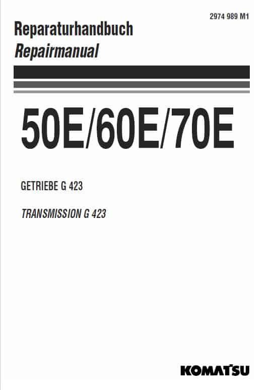 Komatsu 60E Wheel Loader Service Manual Workshop Guide
