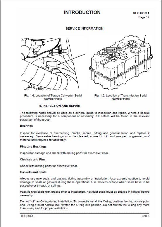 Komatsu Dressta 560C Wheel Loader Service Manual Workshop Guide