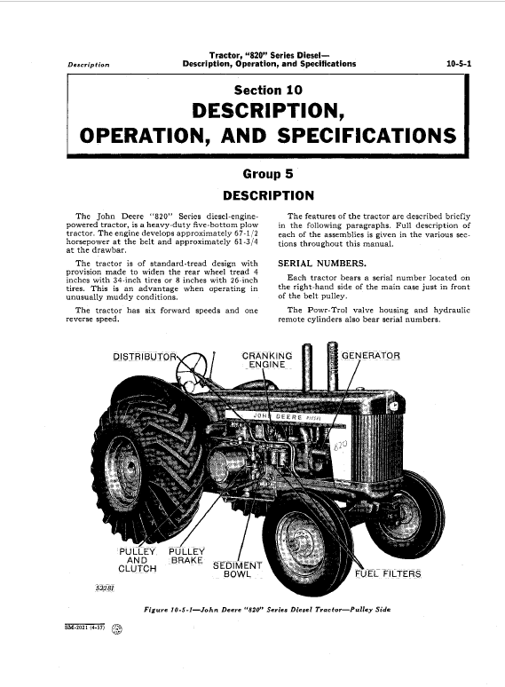 John Deere 80, 820, 830 (80 Series) Tractors Technical Manual Workshop Guide