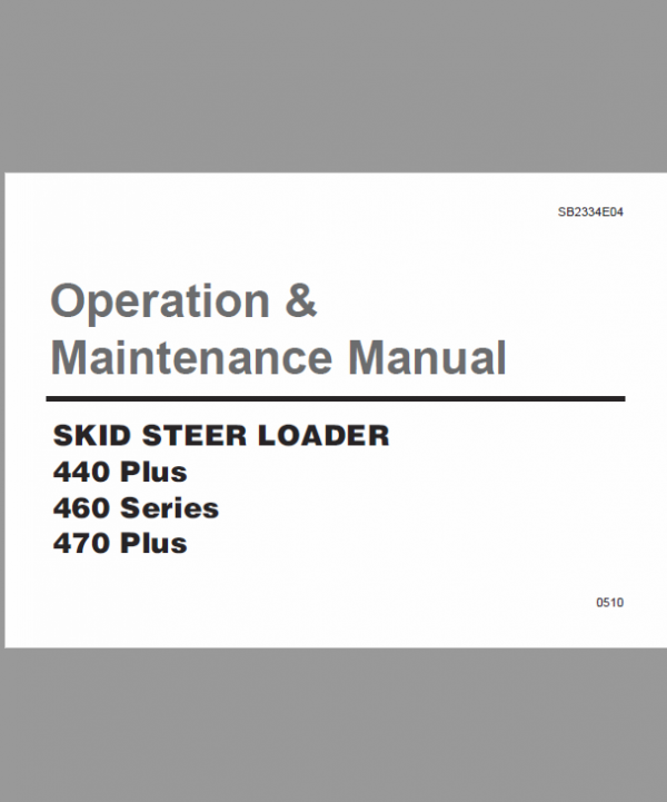 Doosan Daewoo 430, 440, 450, 460 Skid-steer Service Manual Workshop Guide