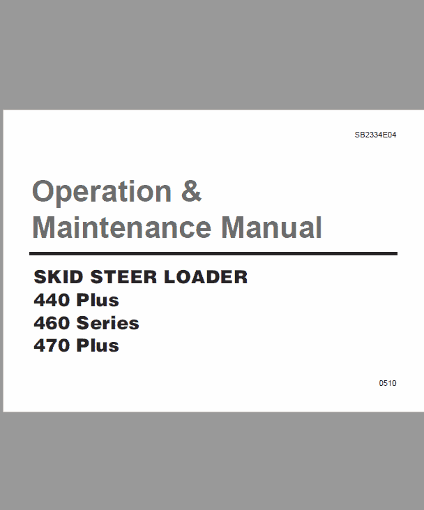 Doosan Daewoo 430, 440, 450, 460 Skid-steer Service Manual Workshop Guide