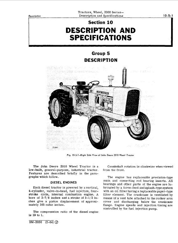 John Deere 2010 Wheel Tractor Repair Technical Manual Workshop Guide
