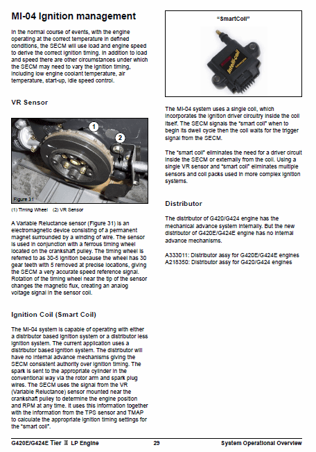 Doosan Daewoo G420E, G424E Tier 2 LP Engine Forklift Service Manual Workshop Guide