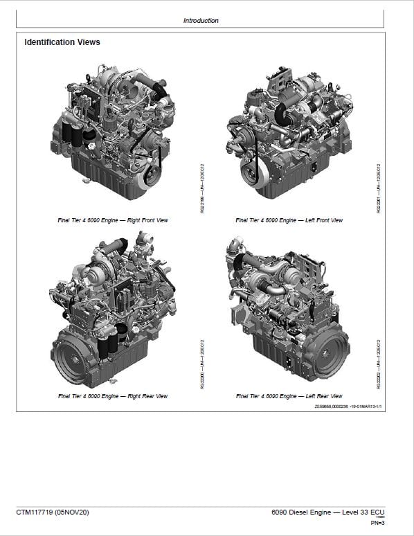 John Deere 6090 Diesel Engine Level 33 ECU Service Repair Manual (CTM117719) Workshop Guide