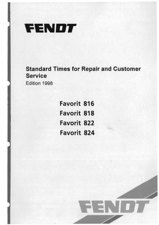 Fendt 816, 818, 822, 824 Favorit COM I Tractors Workshop Repair Manual Workshop Guide