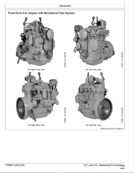 John Deere PowerTech 4.5L, 6.8L Diesel Engines Component Technical Manual (CTM207) Workshop Guide